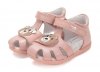 Sandałki skórzane D.D.STEP G075-51284D Baby Pink na rzepy